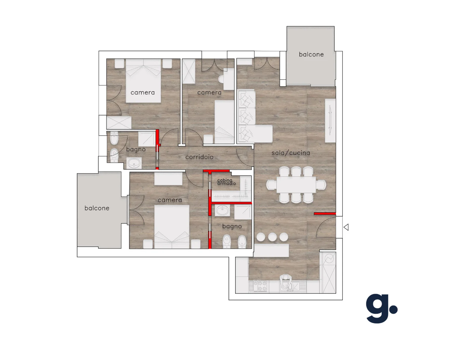 Attico SB, Verona — floor plan